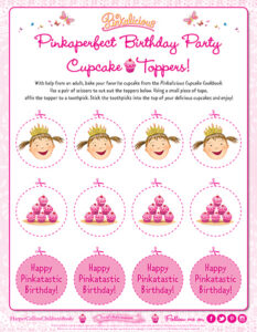 Pinkaperfect Birthday Party Cupcake Toppers
