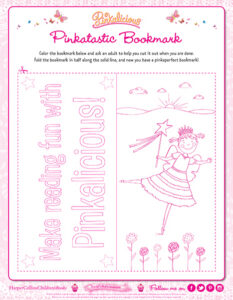Pinktastic Bookmark Coloring Page
