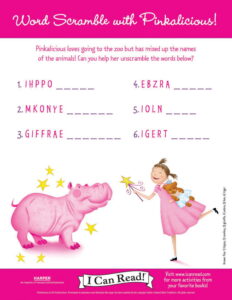 Word Scramble with Pinkalicious