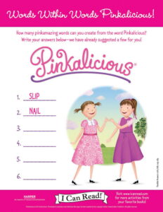 Words within Words Pinkalicious!